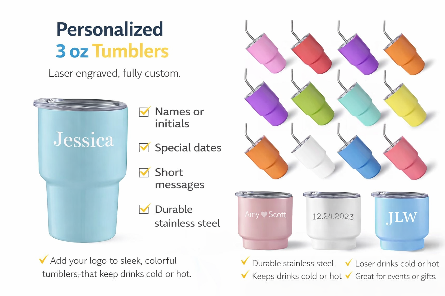Custom Engraved Tumblers Personalized Stainless Steel