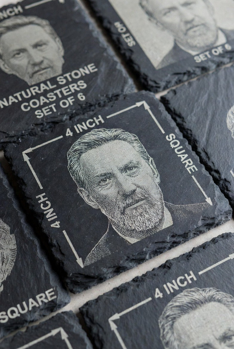 Custom Engraved Slate Coaster – Your Photo, Logo, or Design