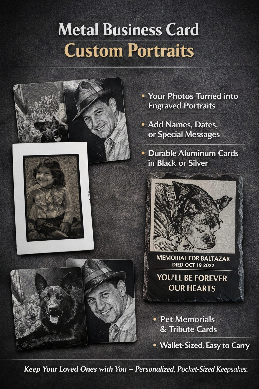 Aluminum Portrait Cards