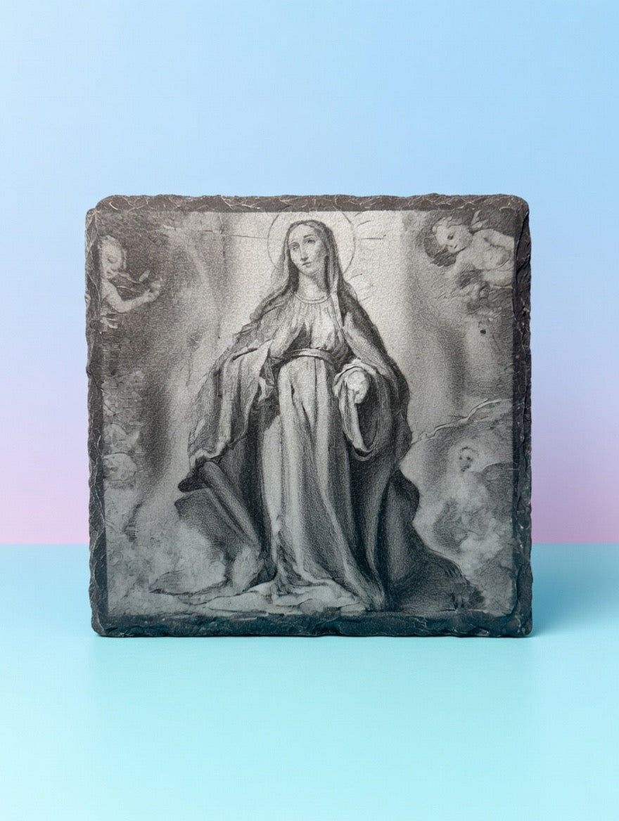 Custom Engraved Slate Coaster – Your Photo, Logo, or Design